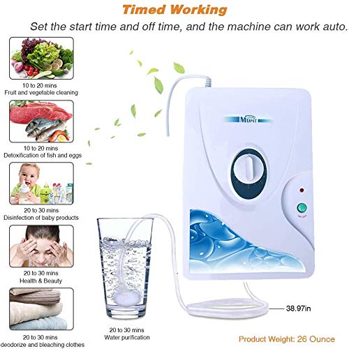 Ozone Generator Air Purifier Disinfector Fruits Vegetables Sterilization (White)